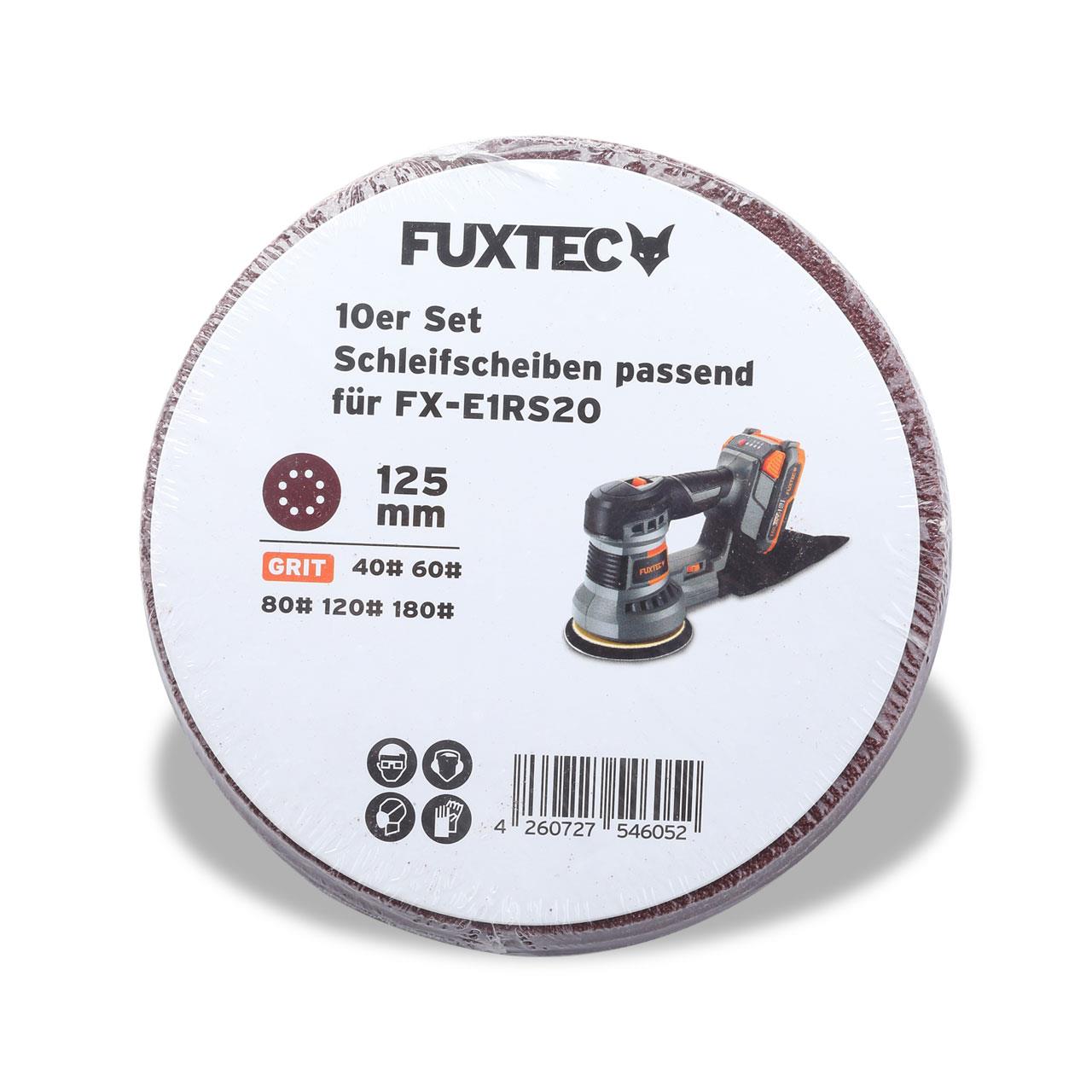 FUXTEC - Lot de 10 disques abrasifs 5 grains différents ponceuse vibrante pour FX-E1RS20