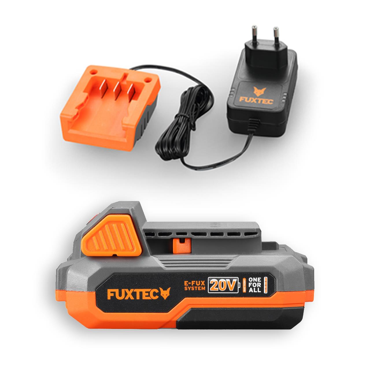 Taille-haies à batterie 20V FUXTEC FX-E1HS20 - Set avec batterie 2Ah et chargeur 1A