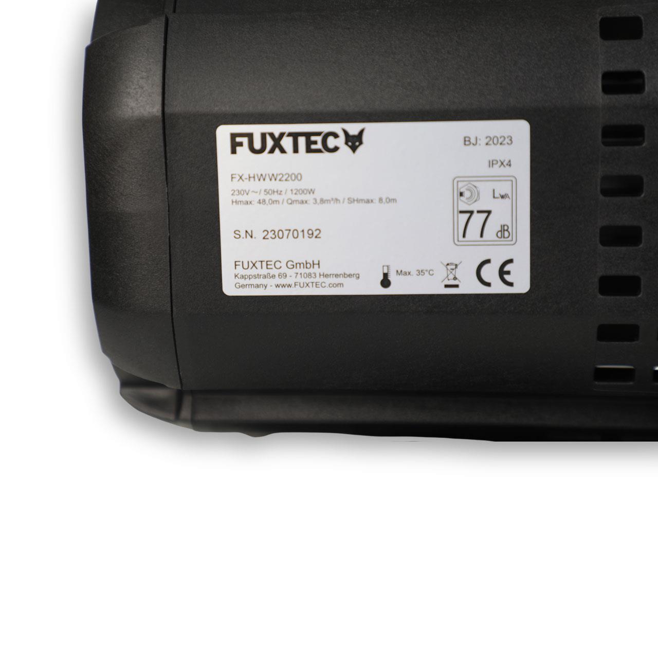 FUXTEC Chaudière à pression pour eau domestique FX-HWW2200