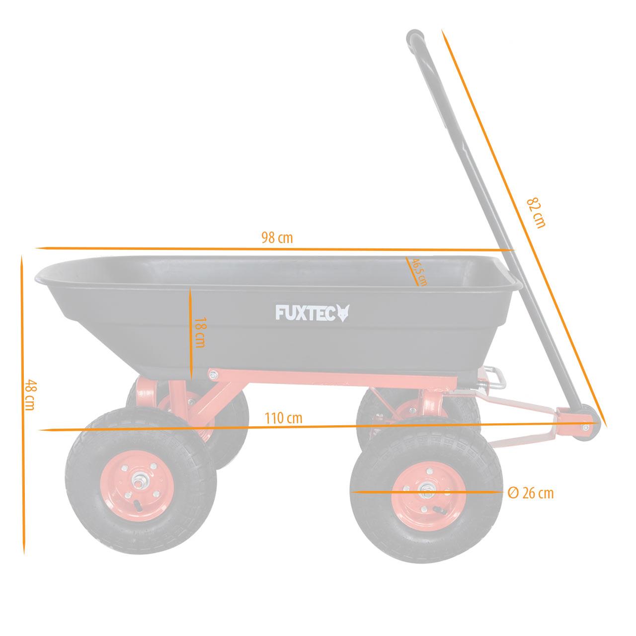 Chariot de jardin à benne basculante FUXTEC FX-KW2175